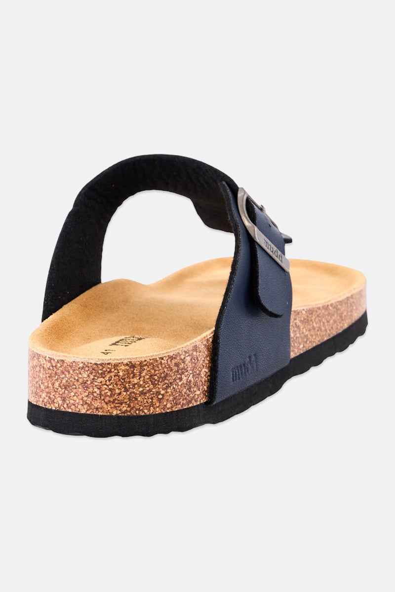 Mudd Men Slip On Cork Sandals, Navy - Image 2